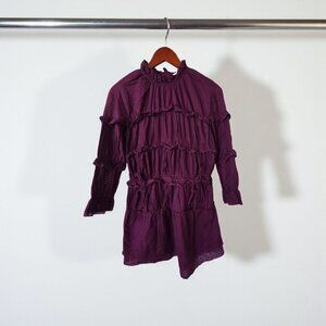 Chelsea & Violet Shadow Stripe Dress ~ Purple ~ SizeM ~ Boho Victorian
